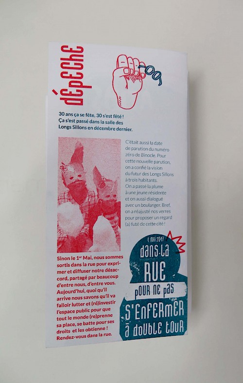 Typographie de titrage originale dessinée pour Binocle